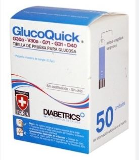 TIRILLAS GLUCOQUICK CAJA X 50