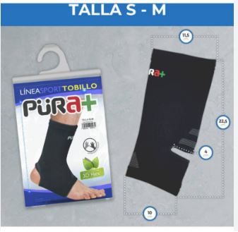 TOBILLERA LATEX S-M PURA+