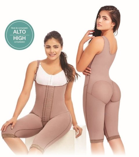 FAJA FAJATE-TIRA TRASERA ANCHA Y TIRA DELANTERA BRASIER-SENOS LIBRES-SOLO BROCHE CENTRAL-RODILLA T:2XL