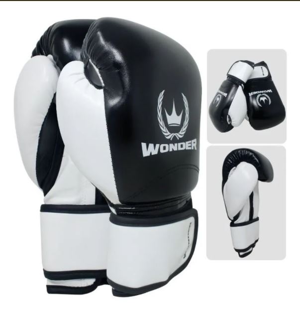 GUANTES DEPORTIVOS  DE BOXEO WONDER T/12 NEGRO