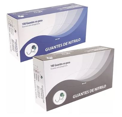 GUANTE NITRILO NEGRO UKAINT T:M CAJA X 100 UNIDADES