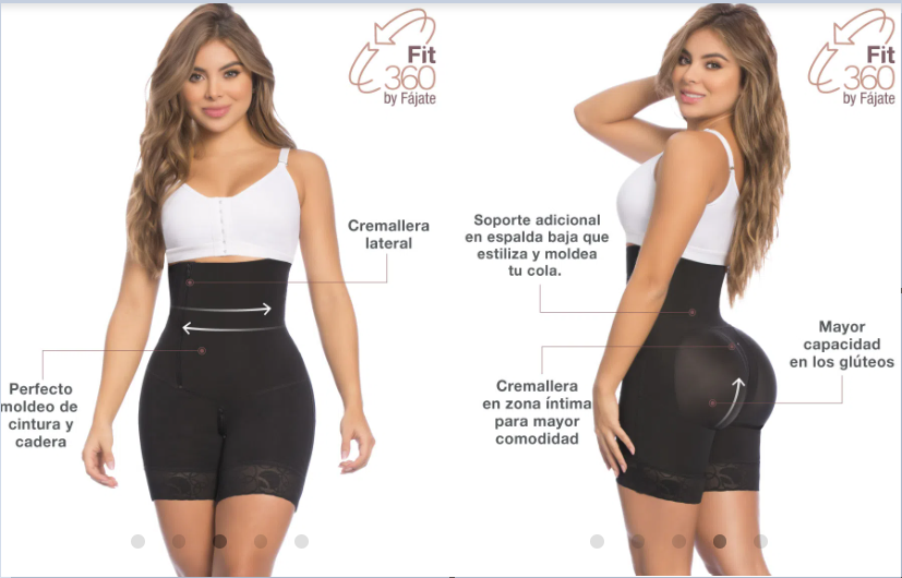 FAJA FIT 360 CIERRE INVISIBLE T:S NEGRO