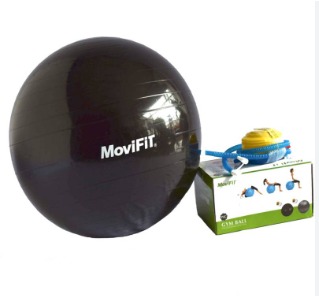 BALON PILATES 75CM NEGRO HY82001