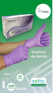 GUANTE DE NITRILO MORADO UKAINT TALLA:L