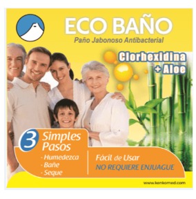 ECO BAÑO CLORHEXIDINA PAÑO 20 CM X 20 CM