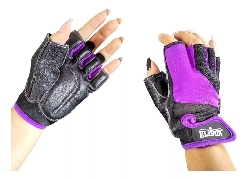 GUANTE MULTIUSOS ELISUA NEGRO/MORADO T: M