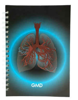 CUADERNO ARGOLLADO GMD PULMONES AZUL