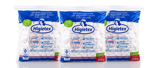 ALGODON MOTAS HIGIETEX X500G