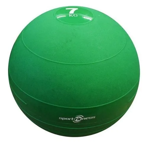 BALON DE PESO 7 KG CAUCHO VERDE SPORT FITNESS