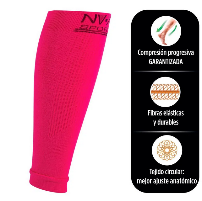 COMPRESIÓN MEDIA 15-20, PANTORRILERA SPORT, FUCSIA, NO VARIX T:XL REF:101043