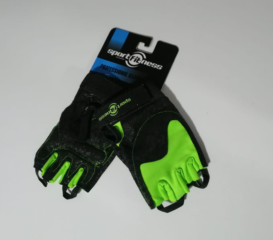 GUANTE DE GIMNASIO T:XS NEGRO/VERDE LIMON