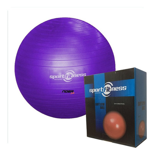 BOLA GIMNASIA 55 CM PURPURA SPORT FITNESS