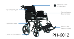 [PH-6012] SILLA DE RUEDAS DE TRANSPORTE 