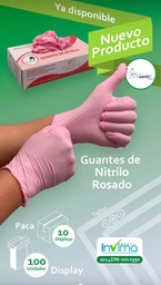 [7709320617792-FS] GUANTE NITRILO FUCSIA UKAINT T:S CAJA X 100 UNIDADES