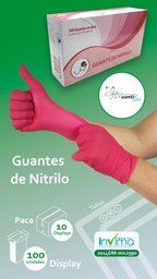 [7709320617792-FM] GUANTE NITRILO FUCSIA UKAINT T:M CAJA X 100 UNIDADES