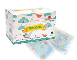 [7709582249946] TAPABOCAS INFANTIL UKAINT X 50 UNIDADES