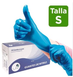 [7709896947279-AS] GUANTE NITRILO AZUL UKAINT T:S CAJA X 100 UNIDADES