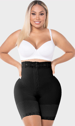 [SXA-00728NXS] PANTY SHORT TIPO RELOJ ARENA CON CIERRE NEGRO T:XS M&amp;D