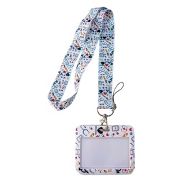 [GMD-PC-0016] PORTA CARNET CON LANYARD DISEÑO DE FONENDOSCOPIOS FONDO BLANCO