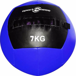 [071296] BALON DE PESO 7 KG CUERO SINTETICO AZUL/NEGRO SPORTFITNESS