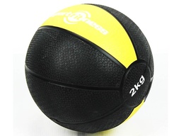 [071556] BALON MEDICINAL 2KG NEGRO/AMARILLO SPORT FITNESS