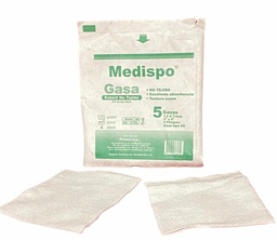 [7707270368252] GASA ESTERIL NO TEJIDA MEDISPO 7.5X7.5 CM X 5 GASAS