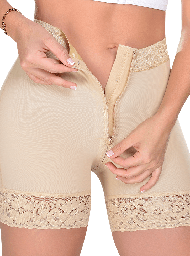 [STA-3722M] PANTY SHORT EN FAJA CON CREMALLERA BEIGE M&amp;D T:M