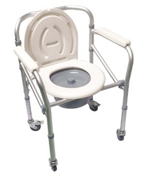 [KB225CR-AL19] SILLA SANITARIA EN ALUMINIO CON RUEDAS IMPO